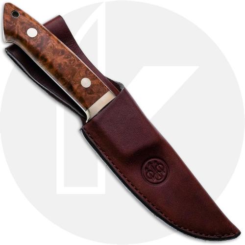Beretta Loveless JK201A02 Fixed Blade Knife - Stainless Steel Drop Point - Quince Wood - Discontinued - BNIB