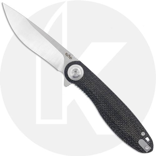 B'yond EDC 2104-GRY Eurus Knife - 14C28N - Black Micarta