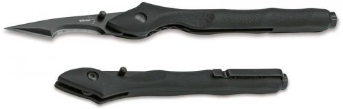 Boker Urban Survival XL Knife 01BO149 - Jim Wagner EDC - Black 440C Recurve Tanto - Black Aluminum - Liner Lock