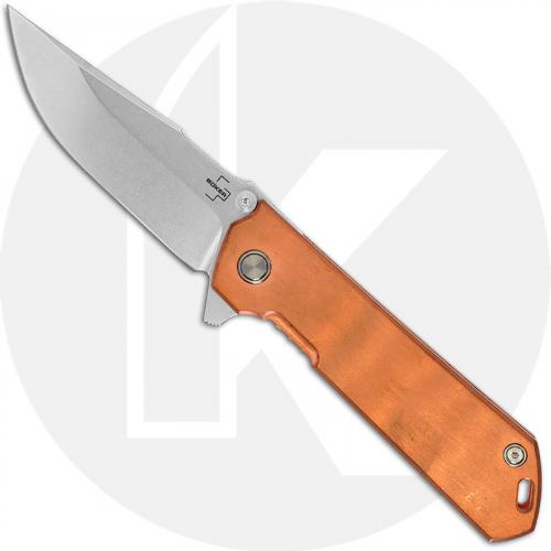 Boker Kihon Assisted Copper 01BO165 - Lucas Burnley EDC - Stonewash D2 Harpoon - Copper - Assisted Flipper Folder