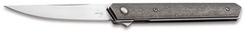 Boker Kwaiken Air Titan 01BO169 - Lucas Burnley EDC - Satin VG-10 Blade - Titanium - Liner Lock - Flipper Folder