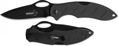 Boker Plus TD Tactical Roper 01BO190 Black Drop Point EDC Knife Black Zytel Lockback Folder