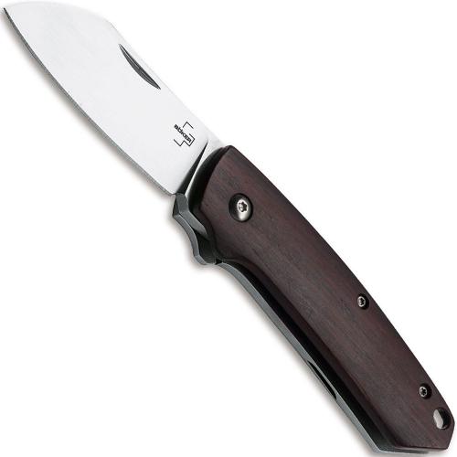 Boker Cox Pro Cocobolo 01BO315 - Jens Anso - Hairline D2 Sheepfoot - Cocobolo and SS - Frame Lock Folder