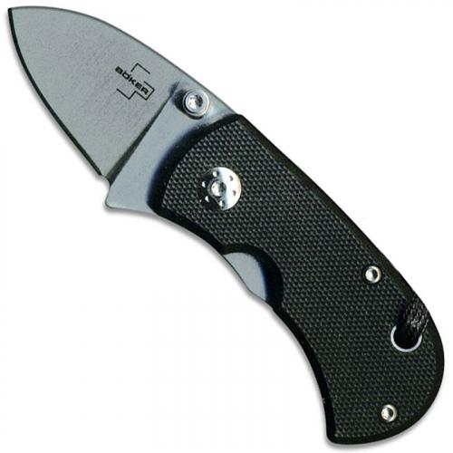 Boker Rockhopper 01BO317 - Michael Reinhold - Compact EDC - Satin D2 Drop Point - Black G10 - Liner Lock Folder