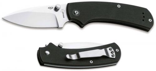 Boker Plus XS Drop 01BO533 - Chad Los Banos Slip Joint EDC - Satin Drop Point - Black G10 - Non Locking Folder