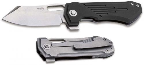Boker Leviathan G10 Knife 01BO751 - Jason B Stout EDC - D2 Reverse Tanto - G10 and Stainless Steel - Frame Lock Flipper Knife