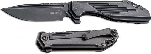 Boker Plus 01BO767 Lateralus Blackwash JB Stout Clip Point Stainless Steel Frame Lock Flipper Knife