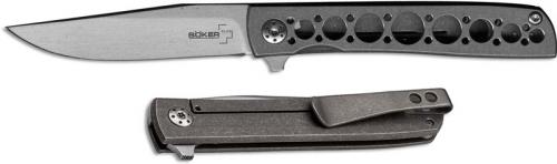 Boker Plus Urban Trapper Petite Flipper Folder, Drilled Titanium Handle, 01BO780