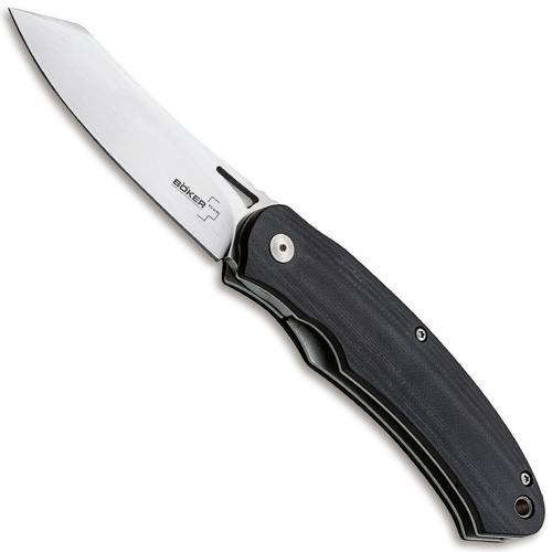 Boker Takara G10 01BO893 - Kansei Matsuno - Satin D2 Reverse Tanto - Black G10 - Liner Lock Flipper Folder