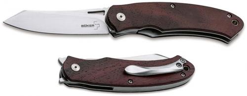 Boker Takara Cocobolo 01BO895 - Kansei Matsuno - Satin D2 Reverse Tanto - Cocobolo - Liner Lock Flipper Folder