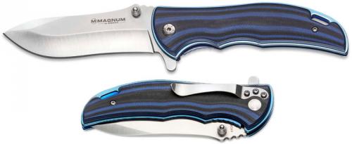 Boker Magnum Blue Line Flipper Folder, Blue and Black G10, 01SC001