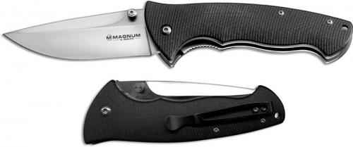 Boker Magnum Tango Foxtrot 01SC030 Knife Spear Point Black G10 Liner Lock Folder