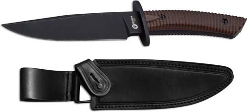 Boker Arbolito Esculta 02BA593B Black Cerakote Clip Point Fixed Blade Guayacan Wood