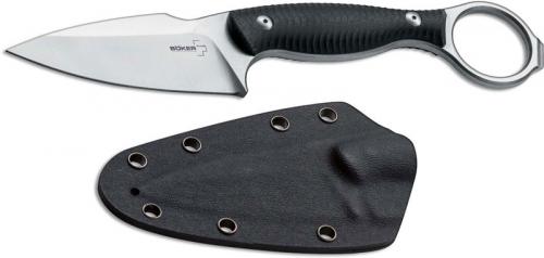 Boker Plus 02BO175 Accomplice John Gray EDC Drop Point Fixed Blade G10 with Ring Pommel