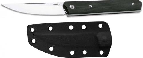 Boker Plus 02BO800 Kwaiken Fixed Lucas Burnley Japanese Style Fixed Blade Knife Black G10 Handle