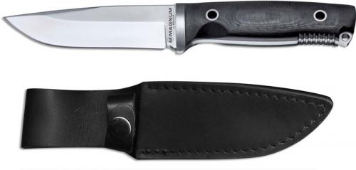 Boker Magnum Dayhike 02LG117 Drop Point Fixed Blade Knife Black Micarta Handle