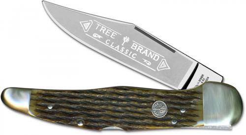 Boker Lockblade Folding Hunter 111011HCB Limited Honey Comb Bone Handle German Made