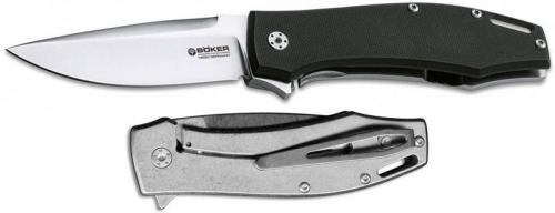 Boker 110658 KMP22 Charles Marlowe Drop Point G10 and Stainless Flipper Knife German Made