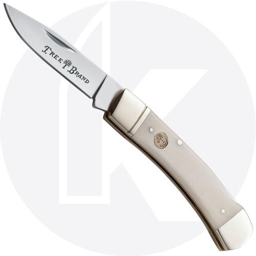 Boker Lockback Knife 110813 - D2 Steel Blade - Smooth White Bone - German Import