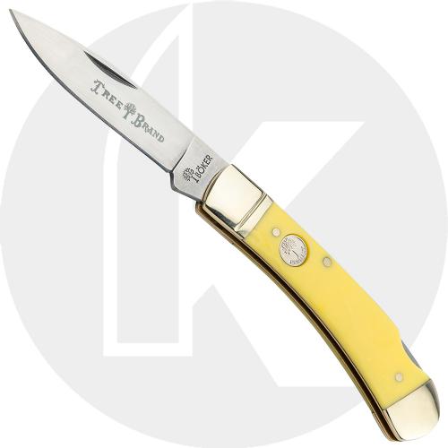 Boker Lockback 110818 Knife - D2 Steel Blade - Yellow Delrin - German Import