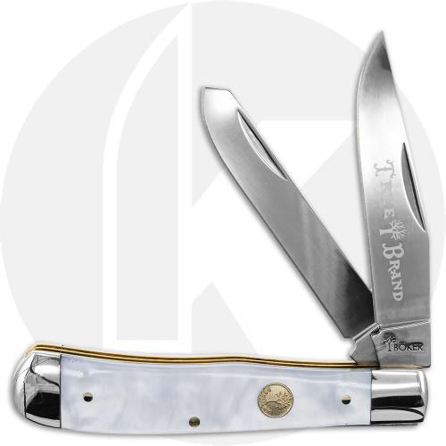 Boker Trapper 110875 Knife - D2 Steel Blades - Faux Mother of Pearl - German Import