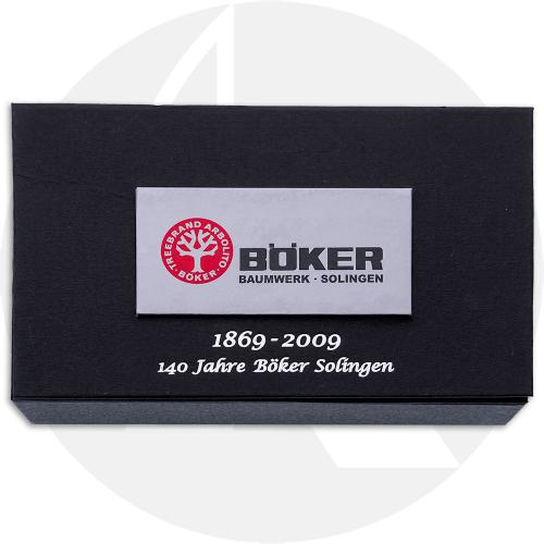 Boker 140th Anniversary 111869 Camp Knife - 4034 Multi-Blade - Flamed Chestnut Wood - Serial Numbered - Discontinued - BNIB
