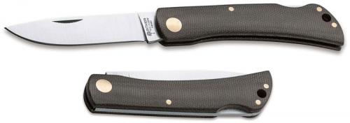 Boker Rangebuster Green 111914 - Satin N690 Drop Point - Olive Green Micarta - Lock Back Folder - Made in Germany