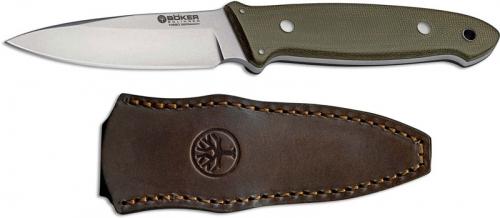 Boker 120661 Cub Lucas Burnley Drop Point Fixed Blade Micarta Handle Made in Germany