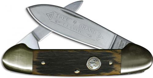 Boker Canoe Knife 110200BBL Solingen Carbon Steel Blades Beer Barrel Wood Handle Traditional Pocket Knife