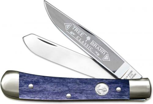 Boker Trapper Limited Smooth Motley Blue Bone 112525SBLB Traditional Pocket Knife German Made