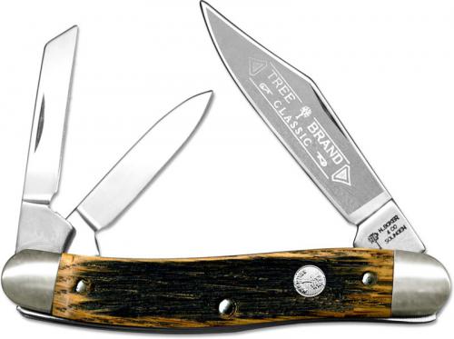 Boker Whittler Knife - Solingen Carbon Steel Blades - Beer Barrel Wood - 110280BBL - German Made