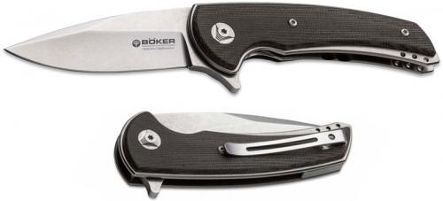 Boker Model 13 EDC 110654 Knife Green Micarta Flipper Folder Made in Germany