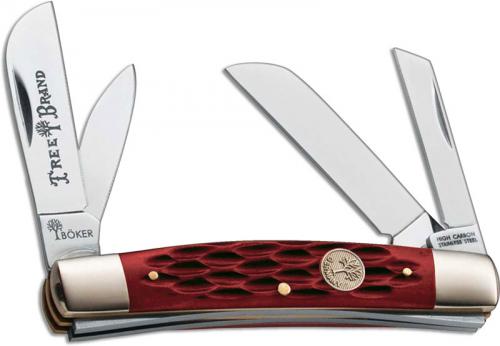 Boker Congress Knife - Stainless Steel Blades - Jigged Red Bone - 110745