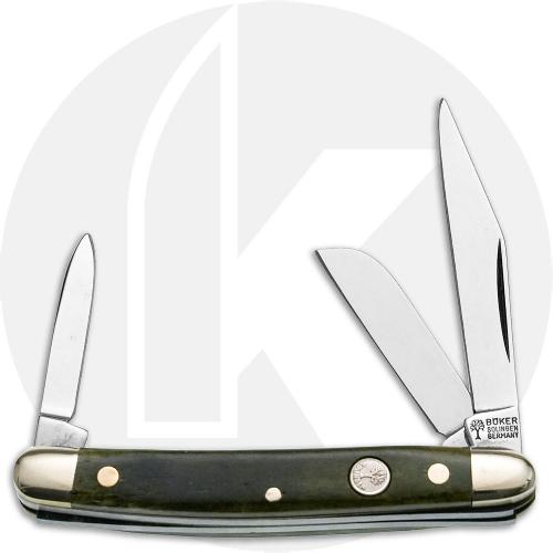 Boker Pony Stockman 8388GS Knife - Smooth Green Bone - Tree Brand Classic - Discontinued - BNIB