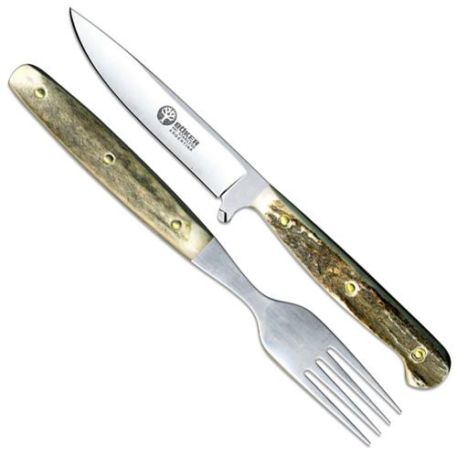 Boker Knives: Boker Knife and Fork Set, Stag, BK-BA501HH