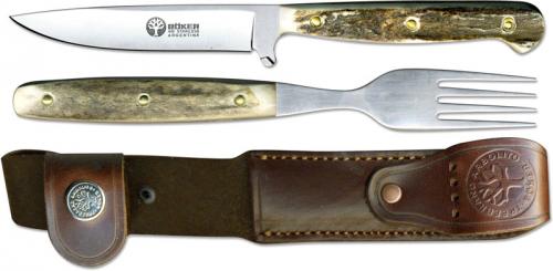 Boker Knives Boker Knife and Fork Set, Stag, BK-BA501HH