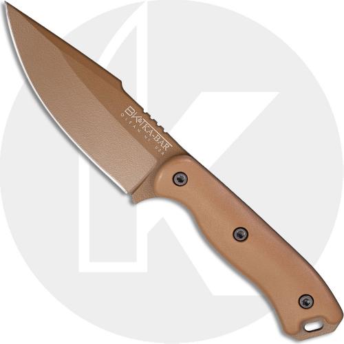 Becker Harpoon Knife BK18 - Brown Carbon Steel Harpoon Fixed Blade - Brown Ultramid Handle - USA Made