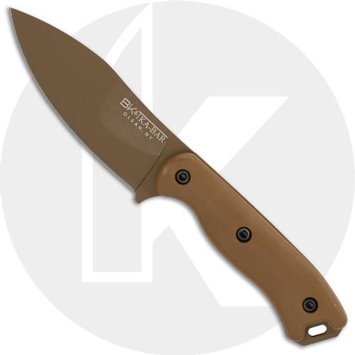 Becker Knife and Tool Becker Nessmuk BK19 Fixed Blade Knife - Brown Coated 1095 - Brown Ultramid Handle - Celcon Sheath