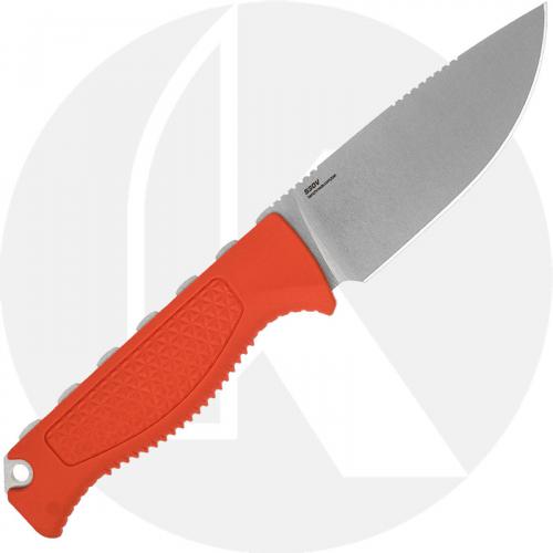 Benchmade Steep Country 15006 - CPM S30V Drop Point Fixed Blade - Orange Santoprene Handle - Hunting Knife - USA Made