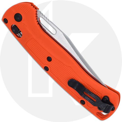 Benchmade Taggedout 15535 - CPM 154 Clip Point - Orange Grivory - AXIS Lock Folder - USA Made
