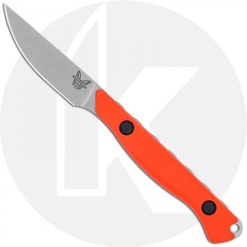Benchmade Flyway 15700 - CPM 154 Drop Point Fixed Blade - Orange G10 - USA Made