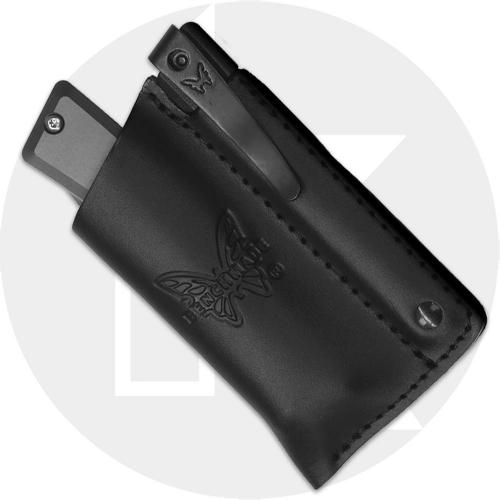 Benchmade Successor 315BK-01 Knife - Black Cerakote M390 Drop Point - Ash Gray/Burnt Brass Aluminum - Slip Joint - USA Made