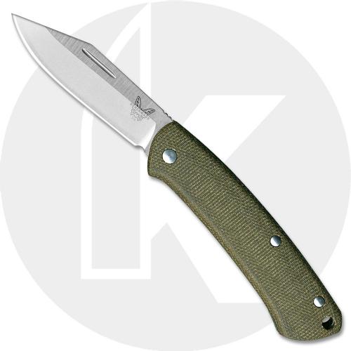 Benchmade 318 Proper Gent's Clip Point EDC Slip Joint Folding Knife Micarta Handle USA Made