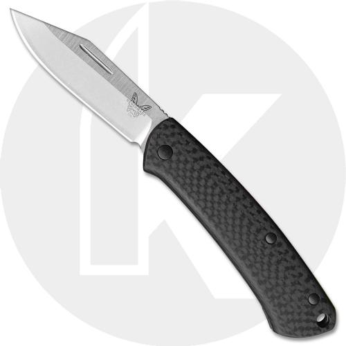 Benchmade 318-2 Proper Gent's EDC - S90V Clip Point - Slip Joint Folder - Carbon Fiber Handle - USA Made