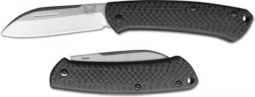 Benchmade 319-2 Proper Gents EDC - S90V Sheepfoot - Slip Joint Folder - Carbon Fiber Handle - USA Made