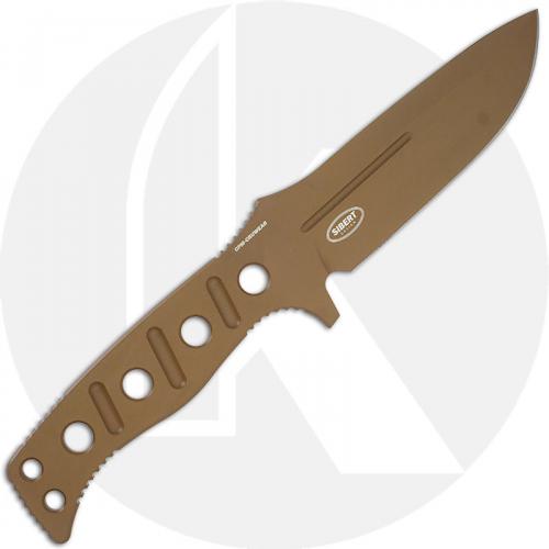 Benchmade Fixed Adamas 375FE-1 Knife - Shane Sibert - Single Piece Flat Earth CruWear Drop Point - Tan PIM Sheath - USA Made