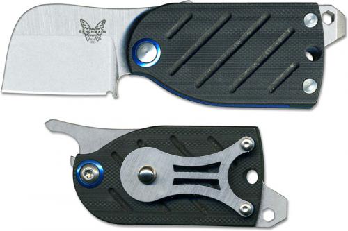 Benchmade 380 Aller Knife Famin and Demongivert Friction Folder Sheepfoot Blade, Black G10 Handle with Money Clip USA Made