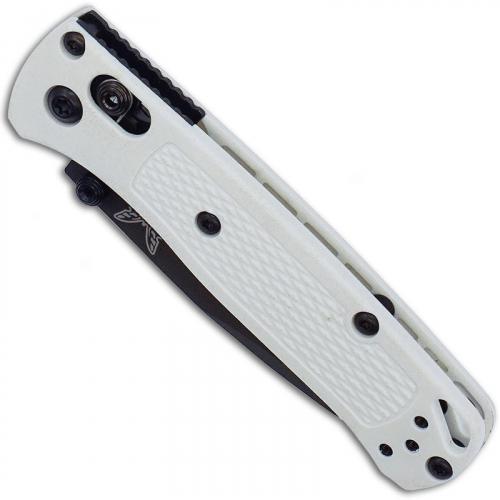 Benchmade Mini Bugout 533BK-1 Knife - Black S30V Drop Point - White Grivory - AXIS Lock Folder - USA Made