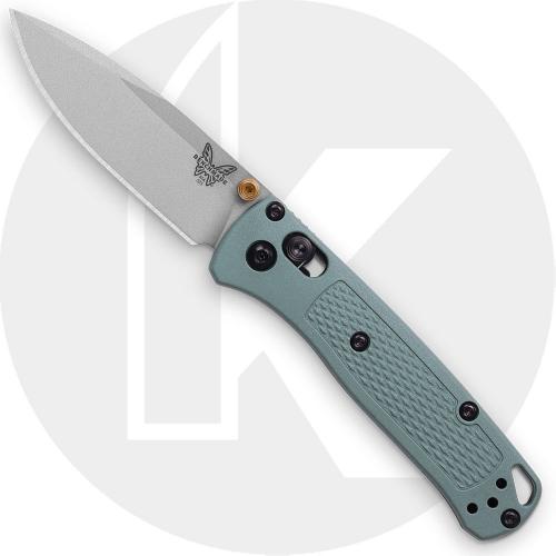 Benchmade Mini Bugout 533SL-07 Knife - Gray Cerakote S30V Drop Point - Sage Green Grivory - USA Made