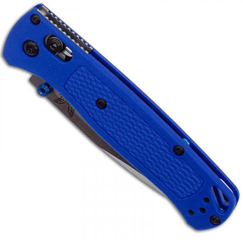 Benchmade Bugout 535S EDC Knife Part Serrated Drop Point Blue Grivory AXIS Lock Folder USA Made